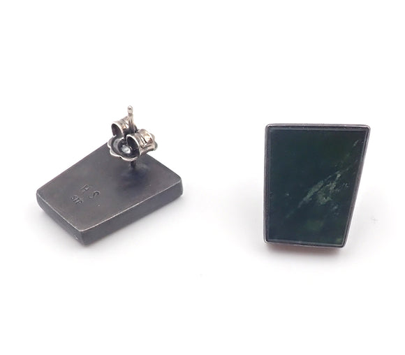 “NZ Jewellery” “New Zealand Jewellery” “NZ Made” “NZ handmade” “nz handmade earrings” “earrings”  “nz earrings” “handmade earrings” “studs” “silver earrings” “greenstone earings” “pounamu earrings” "Hannah Sheehan" "box studs" "greenstone studs" "pounamu studs" "oxidised silver" "oxidised silver studs"