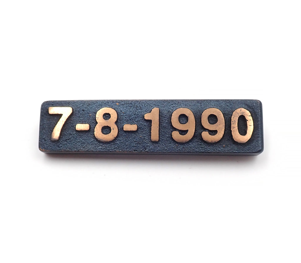 '7-8-1990' Brooch