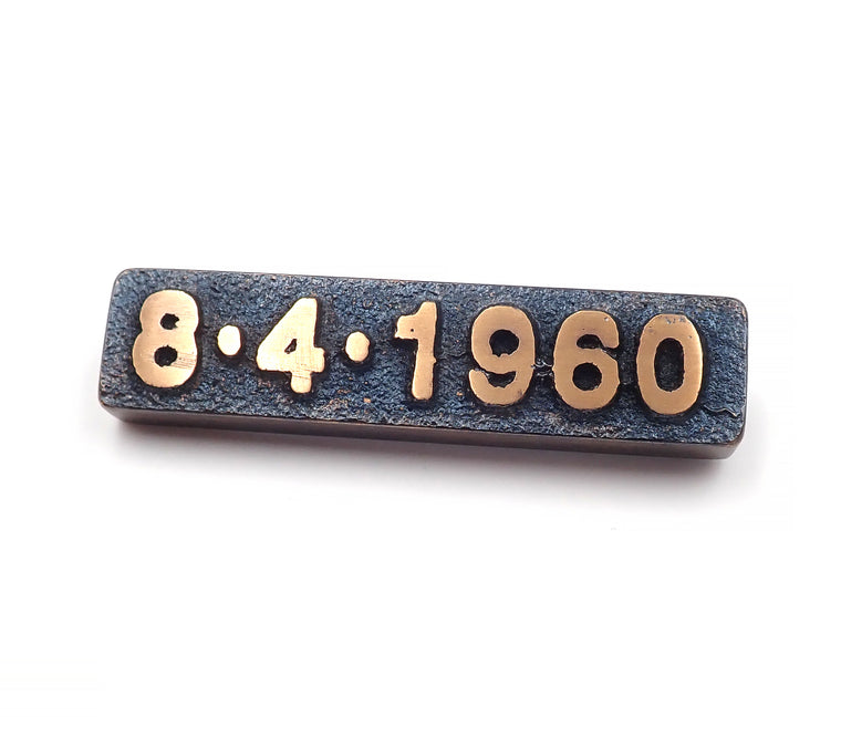 '8-4-1960' Brooch