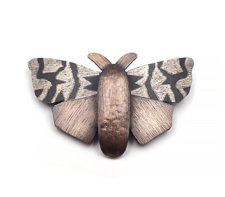 South Island Lichen Moth Brooch