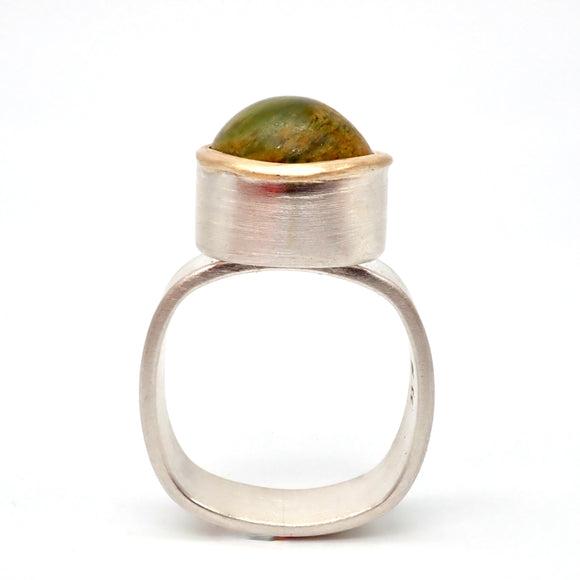 Dual Ring, Sterling Silver and 14ct Gold