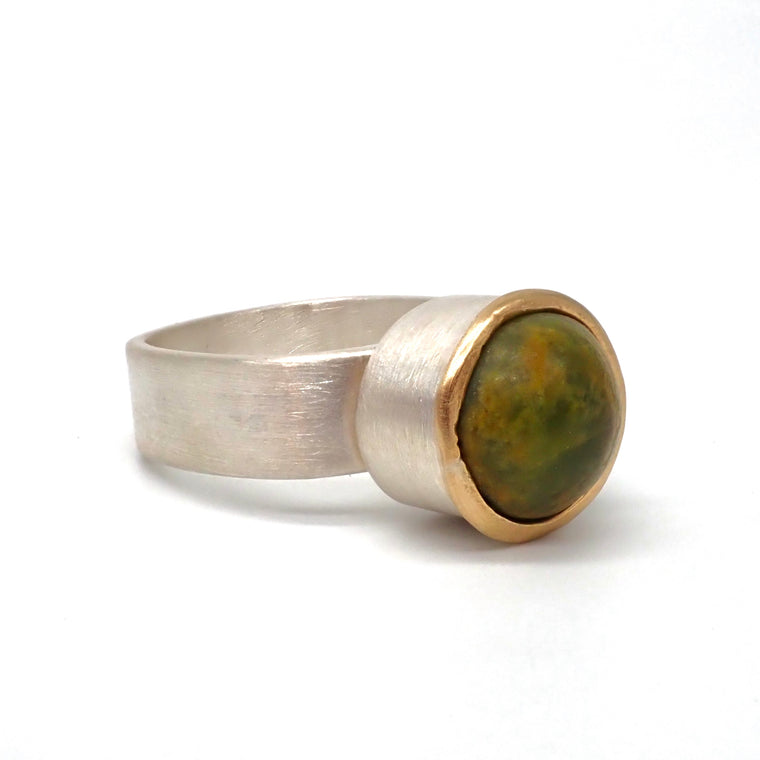 Dual Ring, Sterling Silver and 14ct Gold
