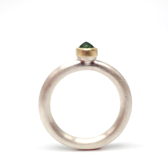 Sterling Silver and 14ct Gold Dual Ring