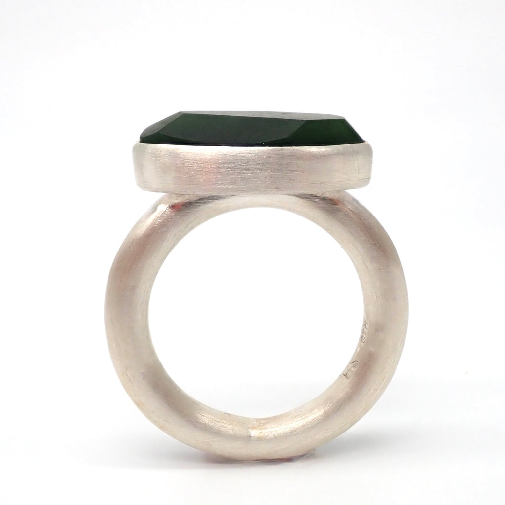 Organic Facet Pounamu Ring
