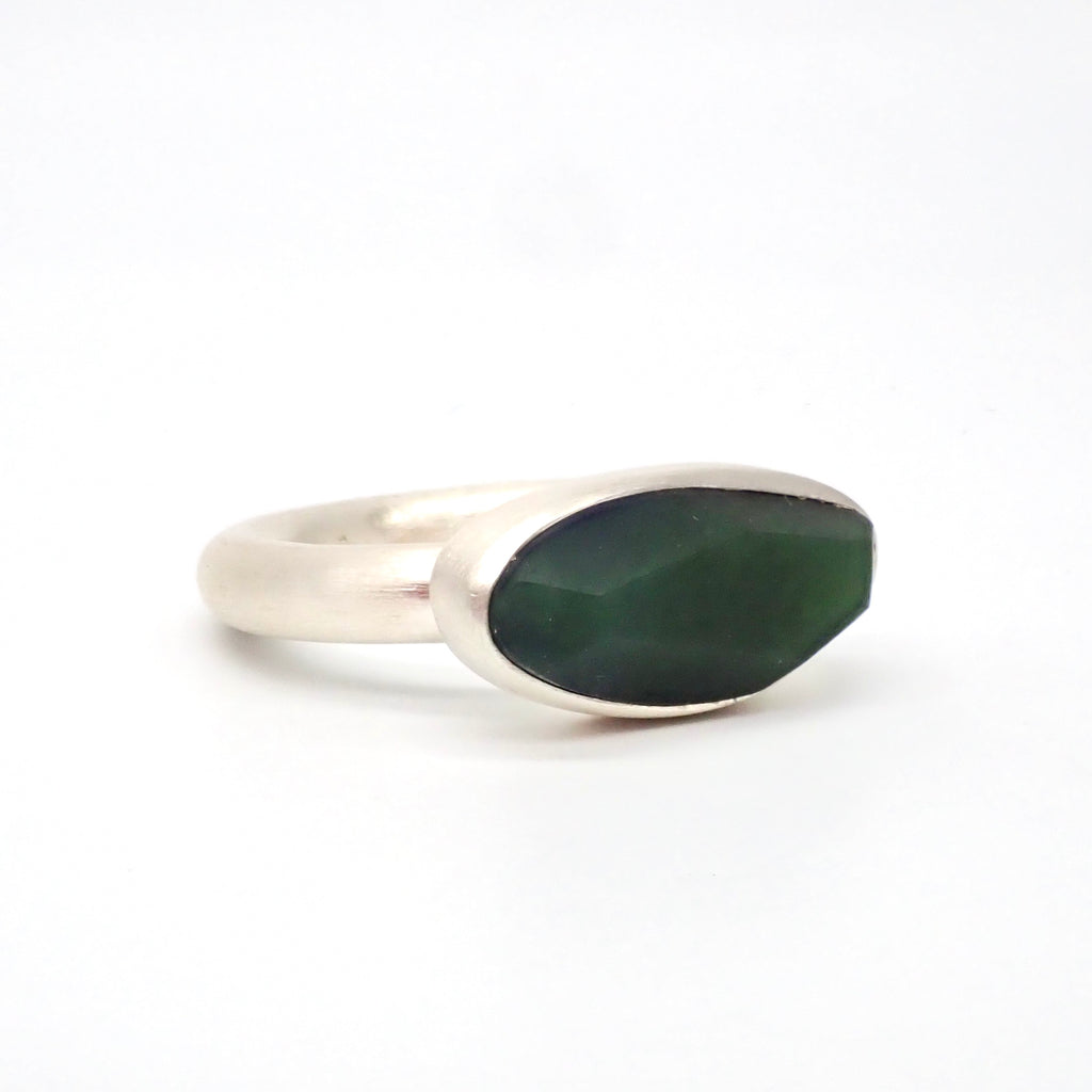 Organic Facet Pounamu Ring