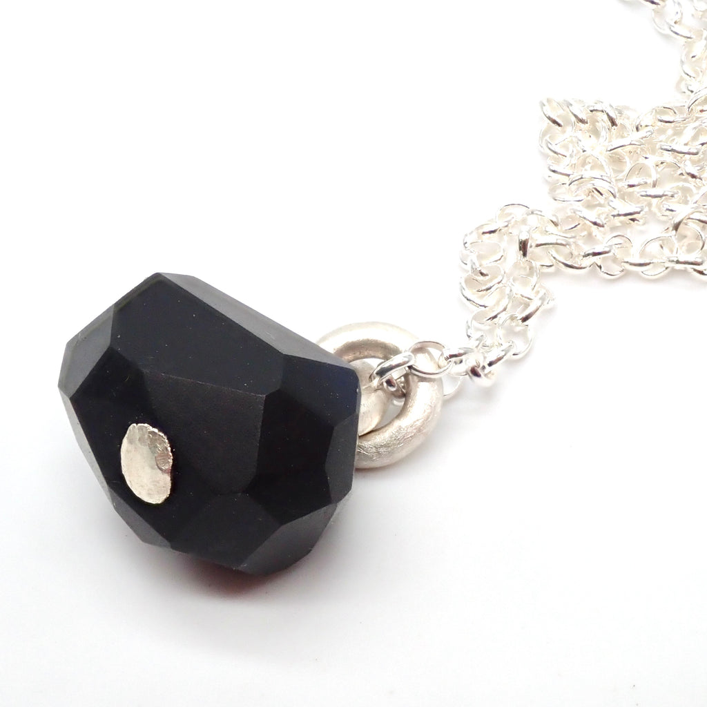 Pinned Organic Facet Rock Pendant
