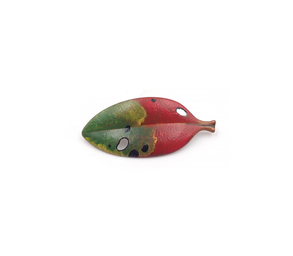 Pohutukawa Leaf Brooch
