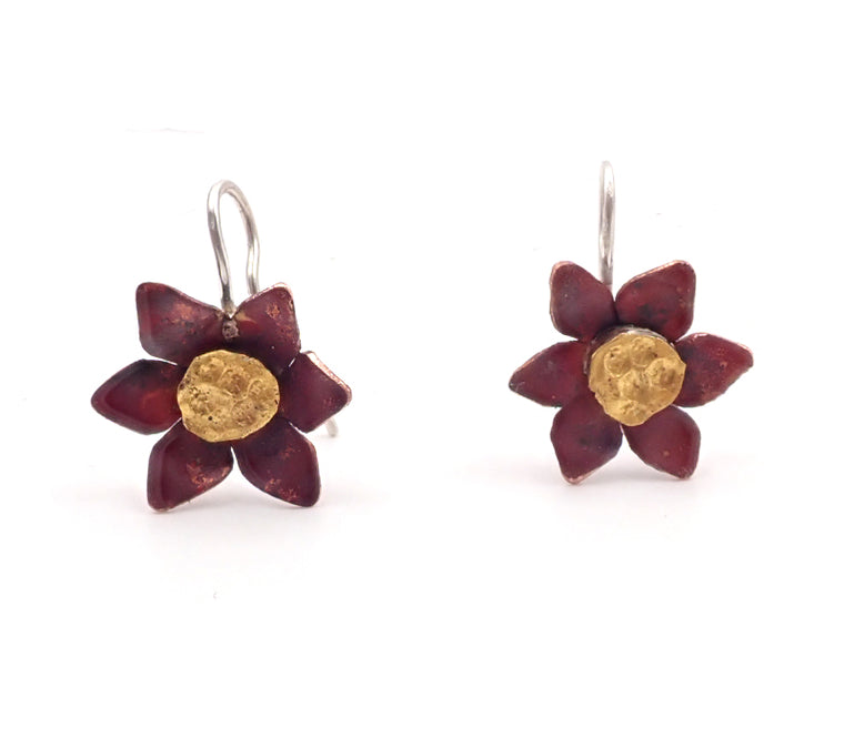 “NZ Jewellery” “New Zealand Jewellery” “NZ Made” “NZ handmade” “nz handmade earrings” “earrings”  “nz earrings” “handmade earrings” “hooks” “studs” “silver earrings”  "Penelope Barnhill" "flower" "copper earrings" "gold earrings" 