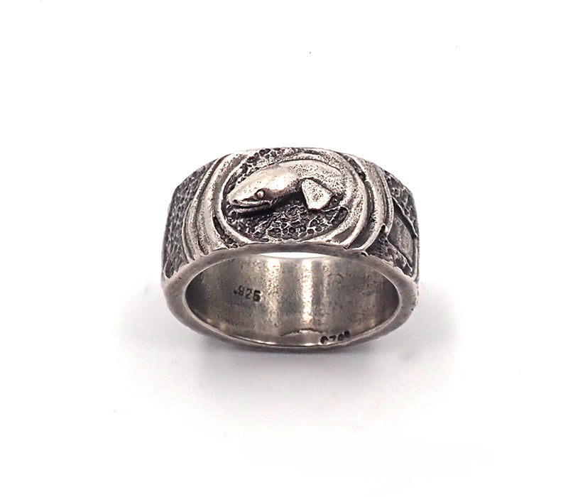 Silver Eel ring