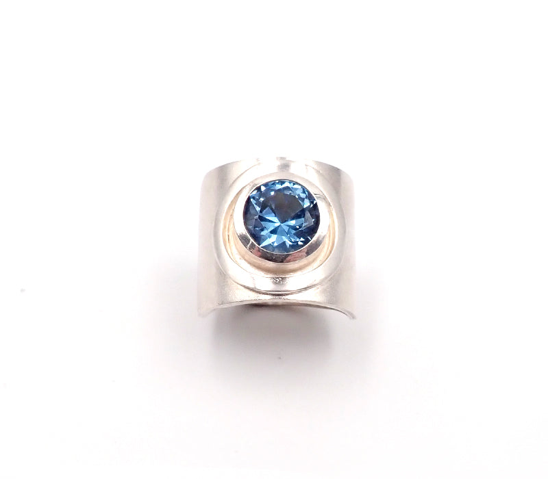 Wide Blue Spinal Ring