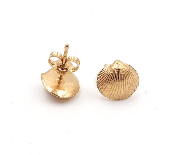 "Ilse-Marie Erl" "stud earrings""nz made jewellery" "New Zealand Jewellery" "nz made" "nz made earrings" "NZ handmade jewellery" "gold earrings" "shell studs" "gold shells" "20 ct gold " "gold plated"
